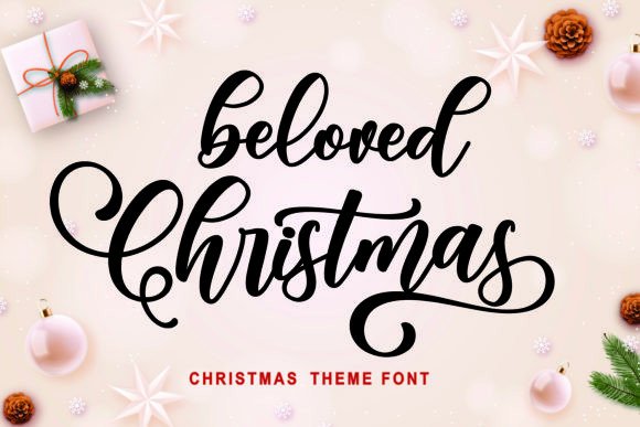 Beloved Christmas: A Script Font for Elegant Designs