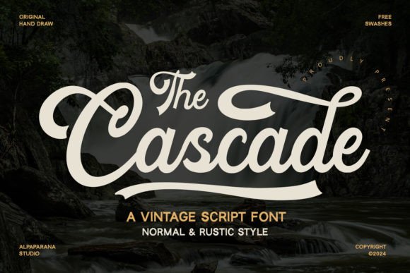 Cascade: A Vintage Script Font for Timeless Designs