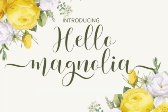 Hello Magnolia: A Refined Script for Modern Branding