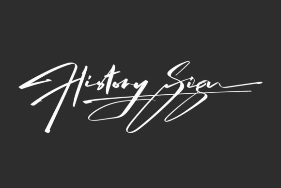 History Sign: A Bold Brush Script for Timeless Branding