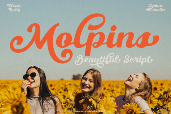 Molpins: The Curly Script Font That Adds Instant Charm to Your Designs