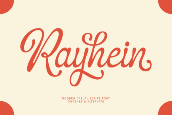 Rayhein: The Bold Script Font for Modern Branding