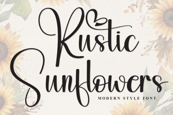 Rustic Sunflowers: The Script Font with Modern Edge