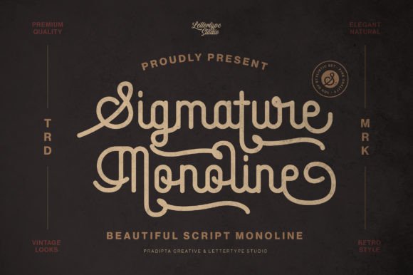 Sigmature Monoline: The Elegant Script for Timeless Design