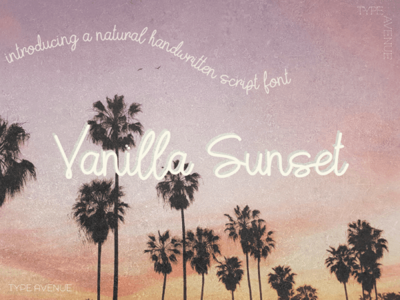 Vanilla Sunset: A Handwritten Script for Soft, Authentic Design